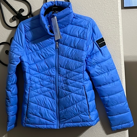 NWT CALVIN KLEIN PERFORMANCE blue puffer jacket Size S - Picture 1 of 10
